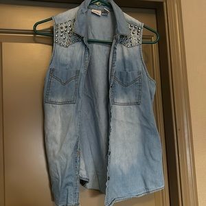 Mudd Med. Denim studded vest